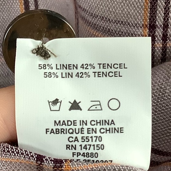 NWT Frank and Oak Linen-Tencel Plaid Midi Dress - Picture 7 of 7